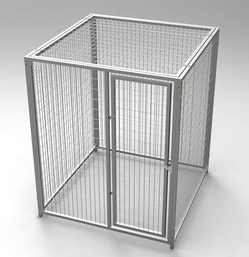 Welded wire kennel panels top