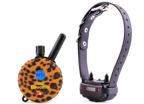 e-Collar ET-300 MINI Educator 1/2 mile remote dog collar in leopard