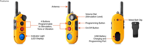 E-Collar EZ-900 Easy Educator 1/2 Mile Modern Dog Trainer Remote Collar features