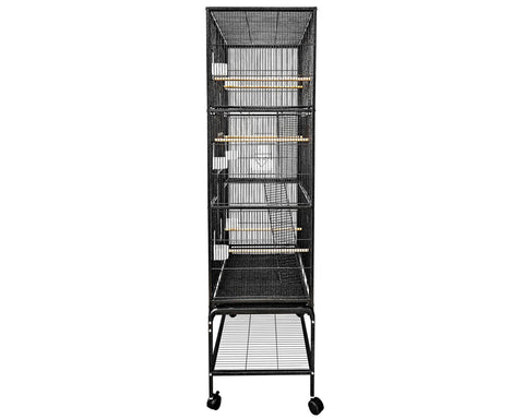 A&E_Cage_Company_32x18_Multi_Level_Black_Flight_Cage_with_Ladders_CA3218_right