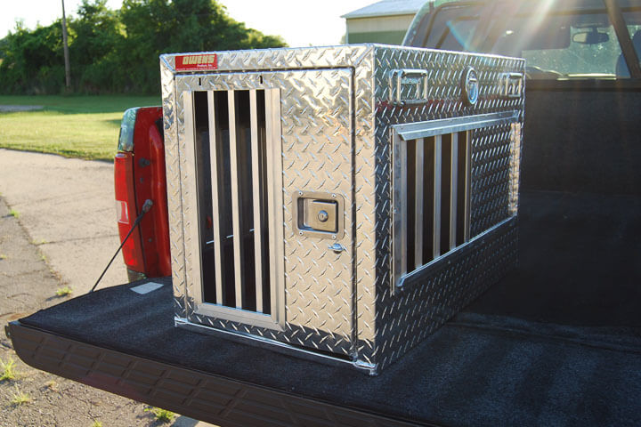 Owens All Seasons Aluminum Single Dog Box for Trucks AdeoPets
