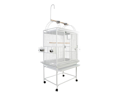 A-E-32x23-Play-Top-Bird-Cage-8003223-White-open-door