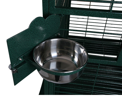 A-E-36x28-Play-Top-Bird-Cage-8003628-Green-feeder-door