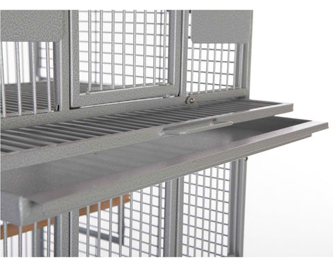    A-E-Cage-Company-24x22-Triple-Stack-Bird-Cage-2422-3-Platinum-tray