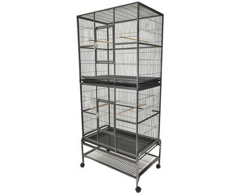 A-E-Cage-Company-32x21-Double-Stack-Flight-Cage-13221-2-Black