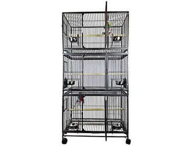 A-E-Cage-Company-36x24-Triple-Stack-Bird-Cage-3624-3-Black