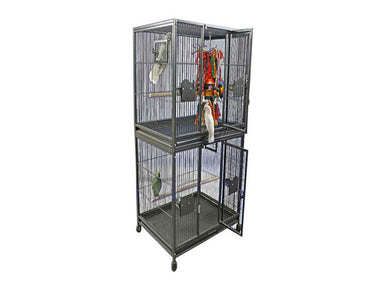 A-E-Cage-Company-40X30-Double-Stack-Breeder-Bird-Cage-4030-2-Black