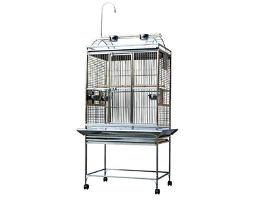 A-E-Stainless-Steel-32x23-Play-Top-Bird-Cage-8A-3223-Stainless-Steel