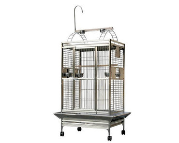    A-E-Stainless-Steel-36x28-Play-Top-Bird-Cage-8003628-Stainless-Steel
