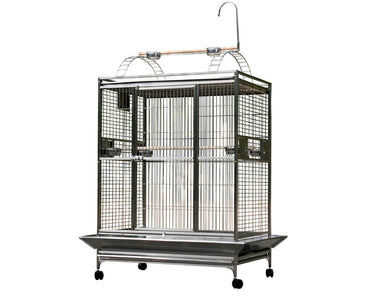 A-E-Stainless-Steel-48x36-Play-Top-Bird-Cage-8004836-Stainless-Steel