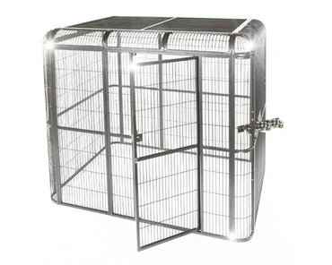 A-E-Stainless-Steel-62x62-Walk-in-Aviary-WI6262-Stainless-Steel