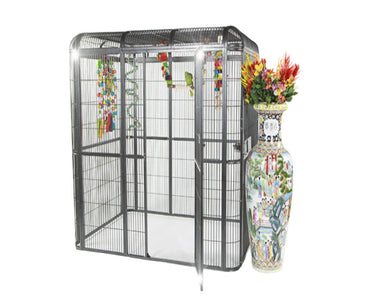A-E-Stainless-Steel-62x62-Walk-in-Aviary-WI6262-Stainless-Steel