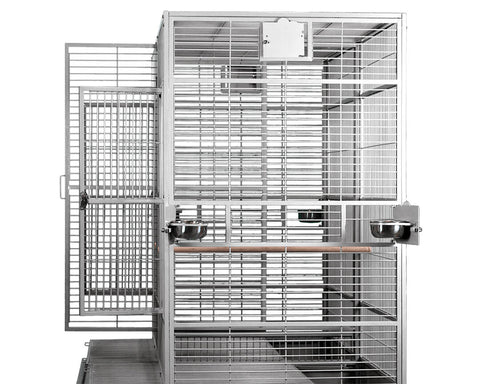 A-E-Stainless-Steel-80x40-Huge-Double-Macaw-Cage-8040FL-Stainless-Steel