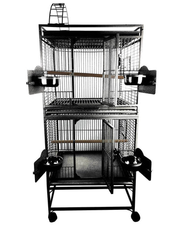 A_E-Cage-Company-24x22-Double-Stack-Cage-with-PlayTop-2422-2-Black