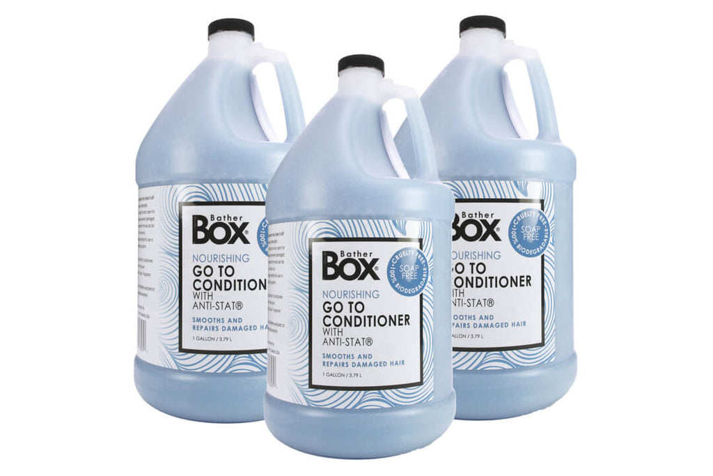 Bather Box Three (3) Pack: Go To Dog Conditioner 1 Gallon Jugs