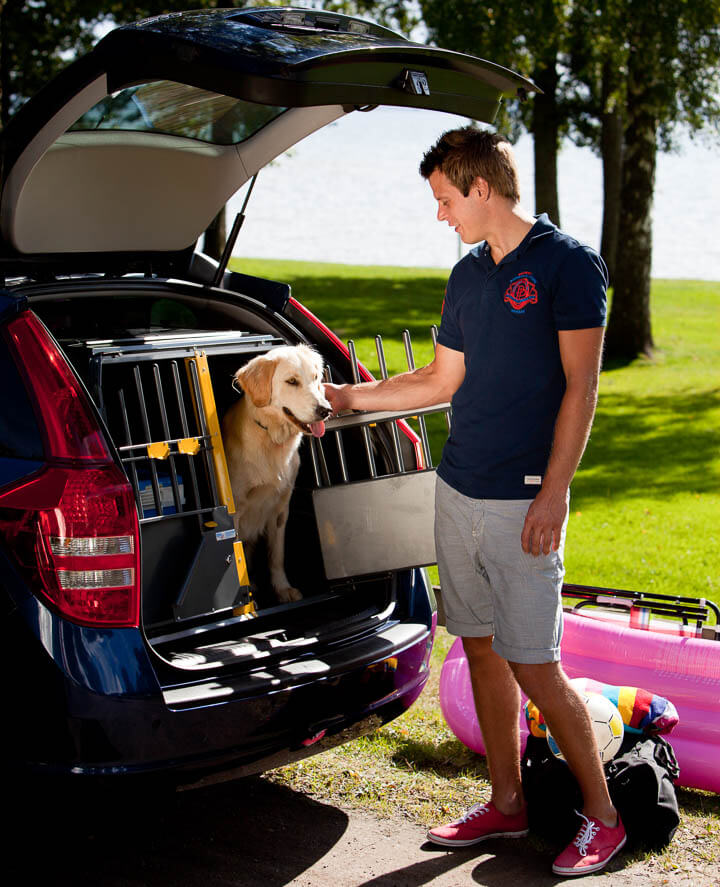 Variocage Double Crate Crash Tested Dog Cage for SUVs – AdeoPets