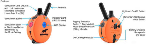 E-Collar UL-1200 Upland Hunting 1 Mile Remote Dog Trainer Collar