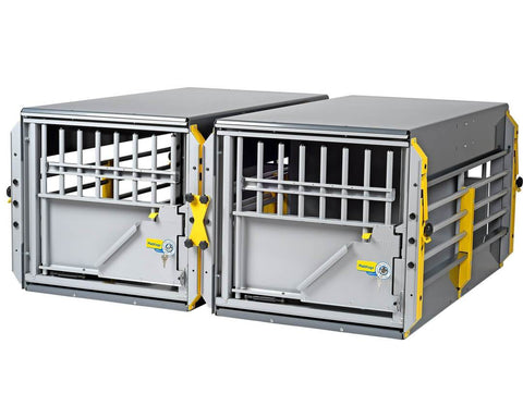 MIM MultiCage Crash Tested Multi-Dog Transport Kennel side by sige