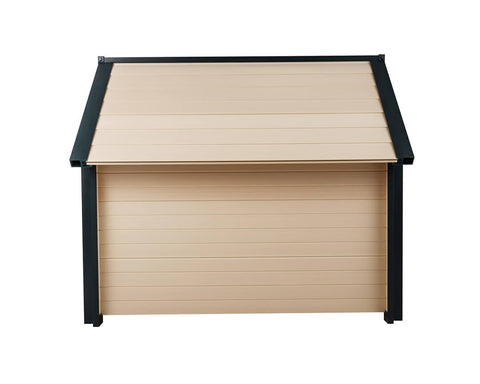 New-Age-Pet-Bunkhouse-Dog-House-Maple-With-Green-Trim