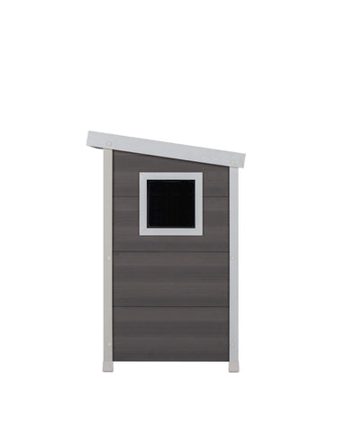 New-Age-Pet-Feral-Cat-Townhouse-Gray-With-White-Trim