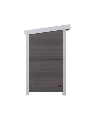 New-Age-Pet-Feral-Cat-Townhouse-Gray-With-White-Trim