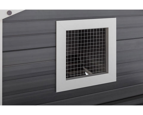 New-Age-Pet-Garden-Coop-with-Pen-Gray-With-White-Trim