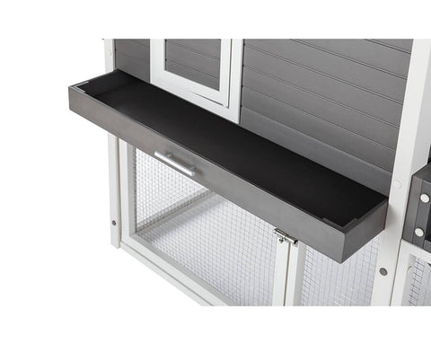 New-Age-Pet-Garden-Coop-with-Pen-Gray-With-White-Trim
