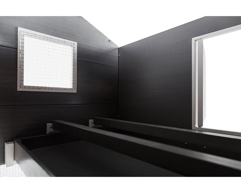 New-Age-Pet-Garden-Coop-with-Pen-Gray-With-White-Trim