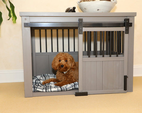 New-Age-Pet-Homestead-Crate-Gray