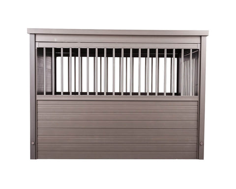 New-Age-Pet-InnPlace-Dog-Crate-with-Stainless-Steel-Spindles-Gray