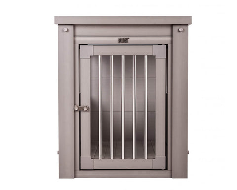 New-Age-Pet-InnPlace-Dog-Crate-with-Stainless-Steel-Spindles-Gray