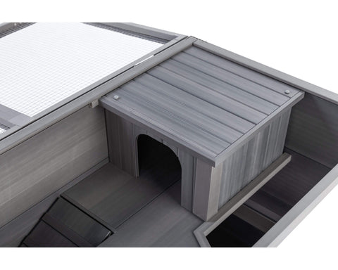 New-Age-Pet-Jumbo-Park-Avenue-Small-Animal-Hutch-Gray