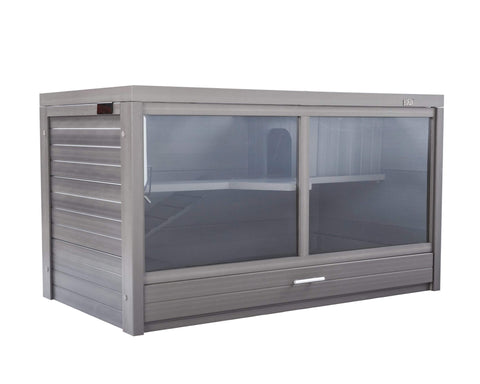 New-Age-Pet-Jumbo-Park-Avenue-Small-Animal-Hutch-Gray