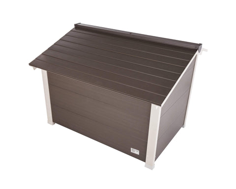New-Age-Pet-ThermoCore_-Super-Insulated-Dog-House-Gray-With-White-Trim