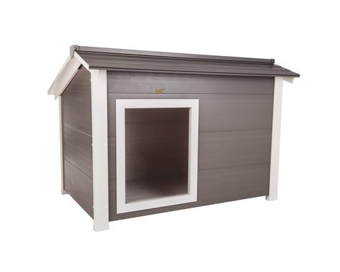 New-Age-Pet-ThermoCore_-Super-Insulated-Dog-House-Gray-With-White-Trim