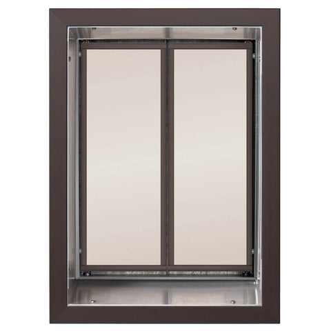 PlexiDor In-Wall Mount Performance Cat & Dog Door in extra large bronze