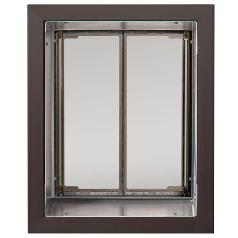 PlexiDor In-Wall Mount Performance Cat & Dog Door in large bronze