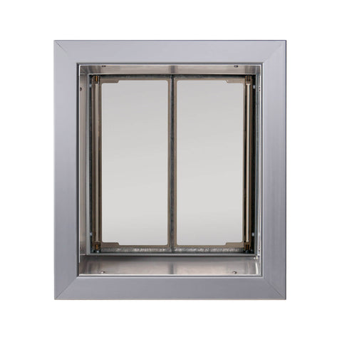 PlexiDor In-Wall Mount Performance Cat & Dog Door in medium silver
