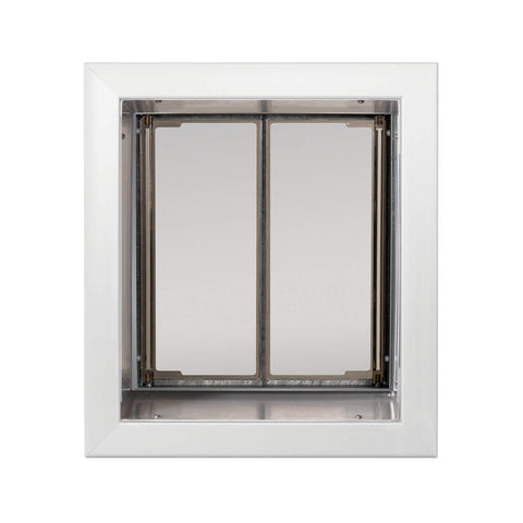 PlexiDor In-Wall Mount Performance Cat & Dog Door in white medium
