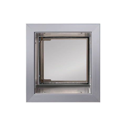 PlexiDor In-Wall Mount Performance Cat & Dog Door in silver small