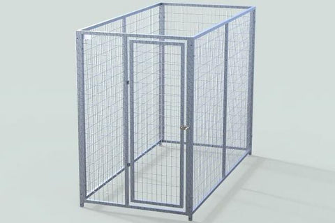 TK Products Pro-Series Single Dog Kennel - Indoor/Outdoor Wire Enclosed Kennel 4x8