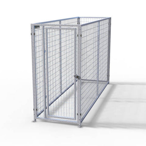 TK Products Pro-Series Single Dog Kennel - Indoor/Outdoor Wire Enclosed Kennel 3'x8'