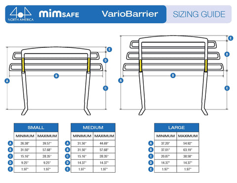 MIM Safe VarioBarrier Sizing and Measuring Guide for your vehicle