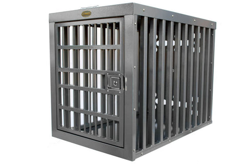 Zinger Heavy Duty Aluminum Dog Crate front entry image