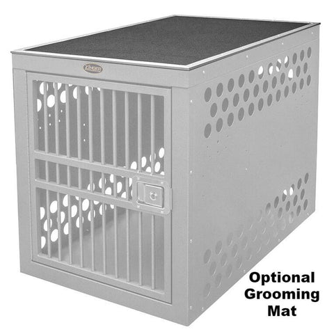Zinger Heavy Duty Aluminum Dog Travel Crate with grooming mat