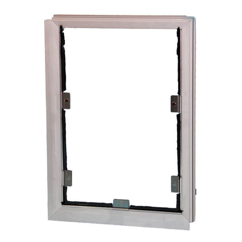 Hale Pet Door - Screen Mounted Dog Door and Cat Door brushed aluminum