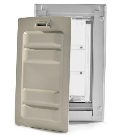 Endura Flap by Patio Pacific - Wall Mounted Cat & Dog Door white door with cover