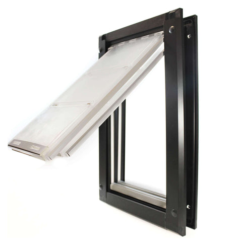 Endura Flap by Patio Pacific - Door Mounted Cat & Dog Door black bronze double flap