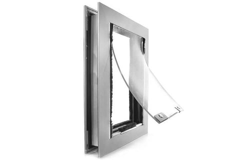 Hale Pet Door - Door Mounted Dog Door and Cat Door image brushed aluminum