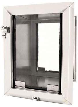 Hale Pet Door in White doggie door for exterior walls